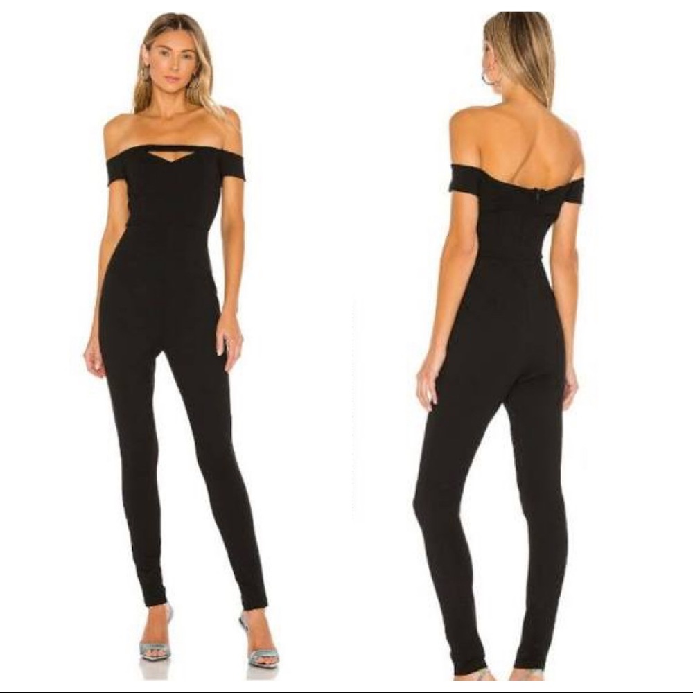 Superdown Carine Black Jumpsuit NWT XS